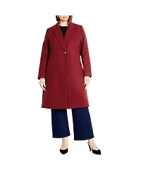 City Chic Plus Size Effortless Chic Coat