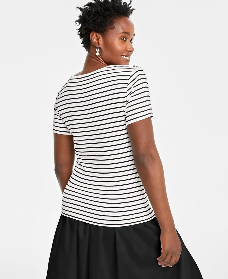 On 34th's Women's Knit Square-Neck Top