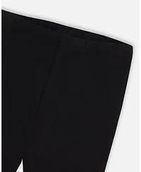 Deux par Deux Toddler Girls Rib Leggings Black - Toddler|Child