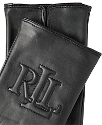Lauren Ralph Raised Logo Leather Touch Gloves