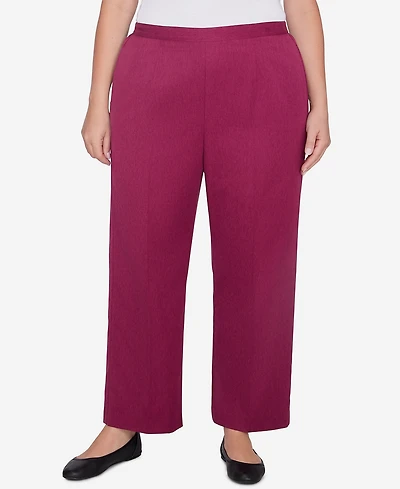 Alfred Dunner Plus Size Wine Country Classic Faux Suede Slant Pocket Medium Length Pant