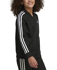 adidas Big Girls Zip Front Tricot Bomber Jacket
