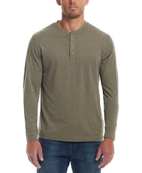 Weatherproof Vintage Men's Long Sleeve Brushed Jersey Henley T-shirt