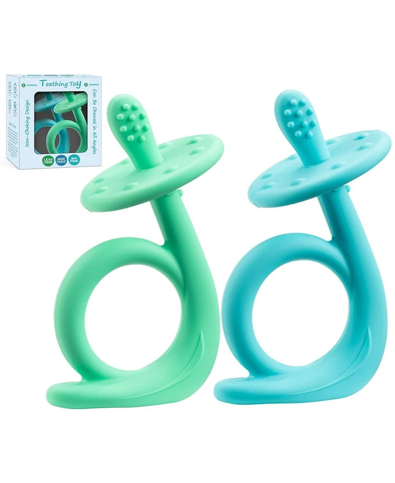Sperric Baby Teething Toys, 100% Food-Grade Silicone Teethers for Babies 0-6 Months Infant