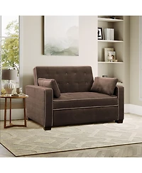Serta 66.5" W Polyester Augustus Full Convertible Sofa