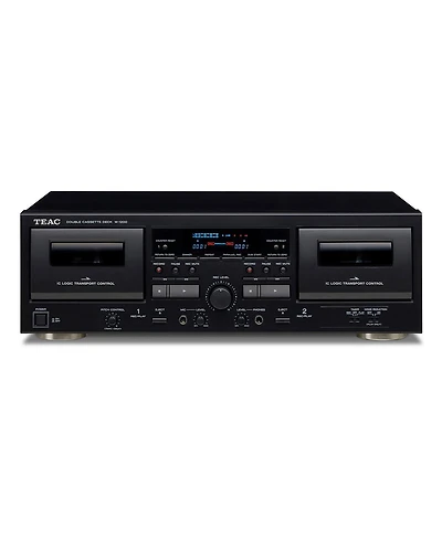 Teac W-1200 Dual Cassette Player & Recorder with Pitch Control, Mic Input, & Usb Out