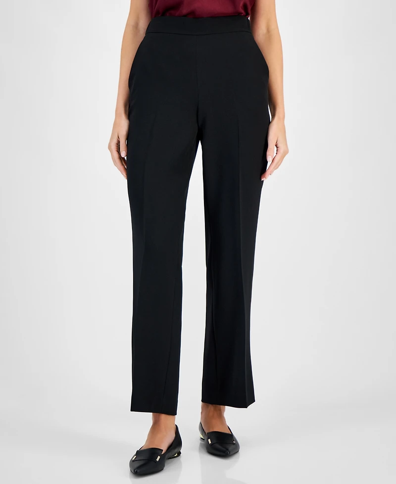Kasper Women's Pull-On Straight-Leg Pants