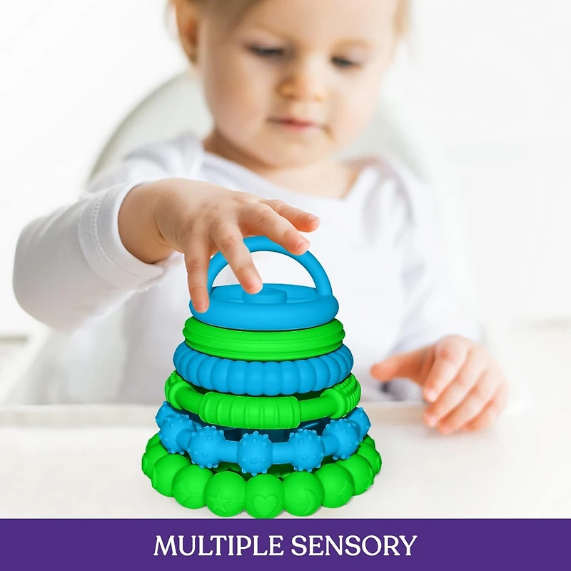 Sperric Toddler Stacking Silicone Toy – Premium Toys for Teething Interactive and Fun Made of Soft Sil