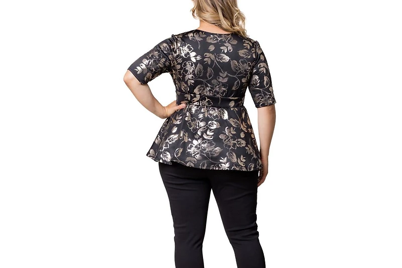 Kiyonna Plus Size Cherished Sweetheart Peplum Top