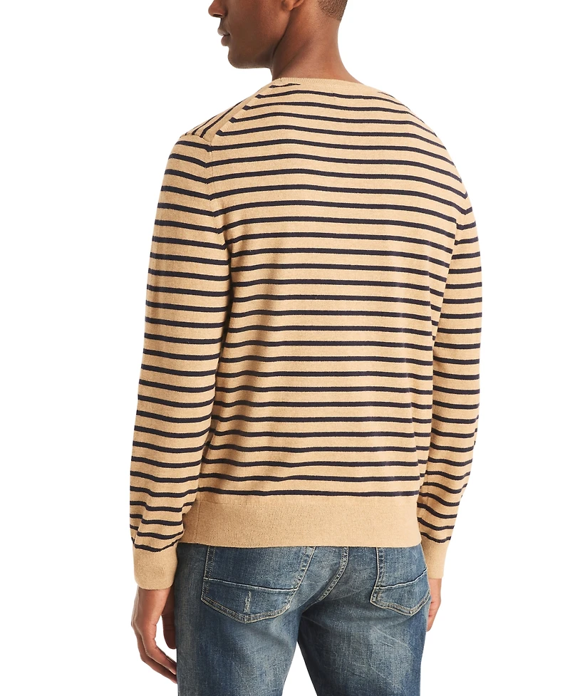 Nautica Men's Navtech Classic-Fit Stripe Crewneck Sweater