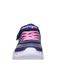 Skechers Little Girls Heart Lights-Retro Hearts Light-Up Fastening Strap Casual Sneakers from Finish Line