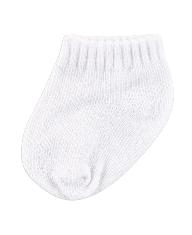 Luvable Friends Baby Boys Unisex Six Pair Ultra-Low Footies