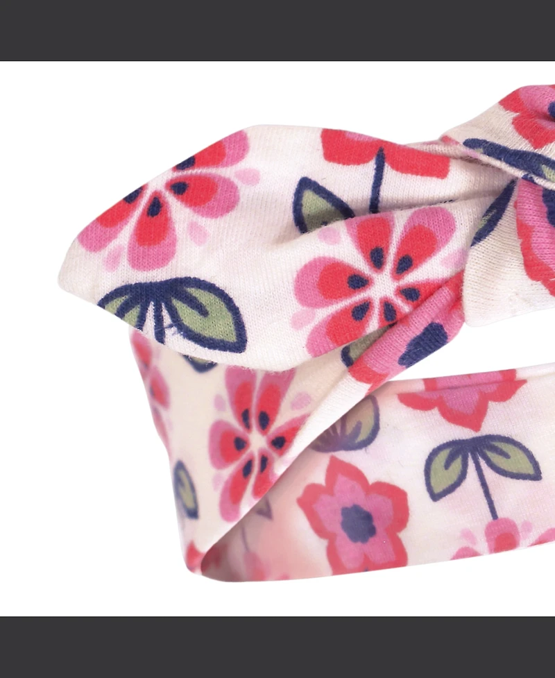 Touched by Nature Baby Girls Organic Cotton Headbands 4pk, Daisy