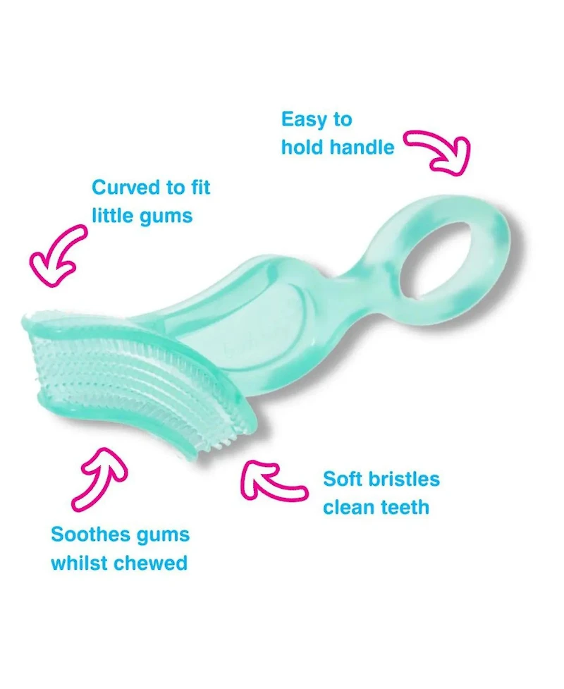 Brush-Baby First Tooth Gift Set | Includes BabySonic Teal Electric Toothbrush, Baby's First Brush & Teether & Chewable Toothbrush For Babies & Toddler