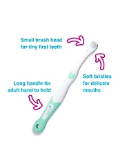Brush-Baby First Tooth Gift Set | Includes BabySonic Teal Electric Toothbrush, Baby's First Brush & Teether & Chewable Toothbrush For Babies & Toddler