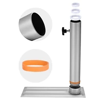Yescom 20' Telescopic Aluminum Flag Pole Kit Tire Mount Stand w/ Gold Ball Finial Outdoor