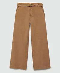 Mango Women's Wide Leg Lyocell Pants