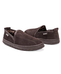 Muk Luks Men's Eric Printed Berber Suede Slip On Slippers