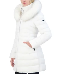 Laundry By Shelli Segal Women's Faux-Fur-Trim Hooded Puffer Coat