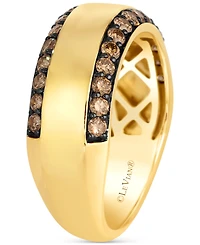 Le Vian Chocolatier Men's Chocolate Diamond Two Row Band (1 ct. t.w) in 14k Gold