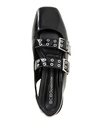 BCBGeneration Women's Hendo Double Buckle Slingback Flats