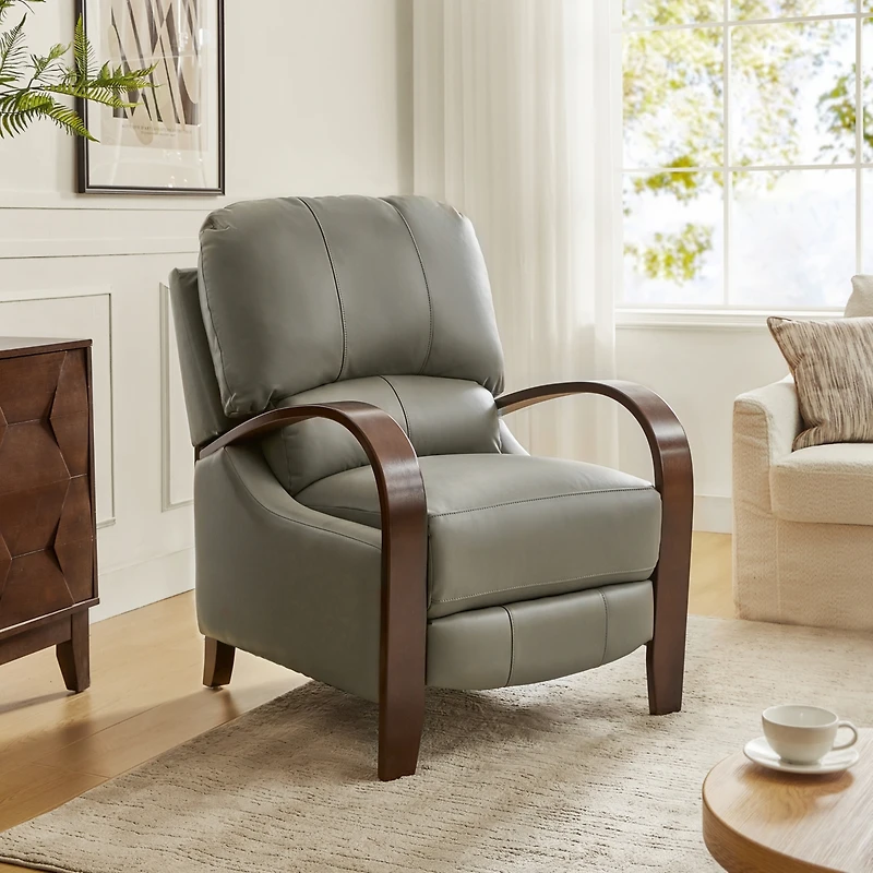 Alex Genuine Leather Manual Recliner