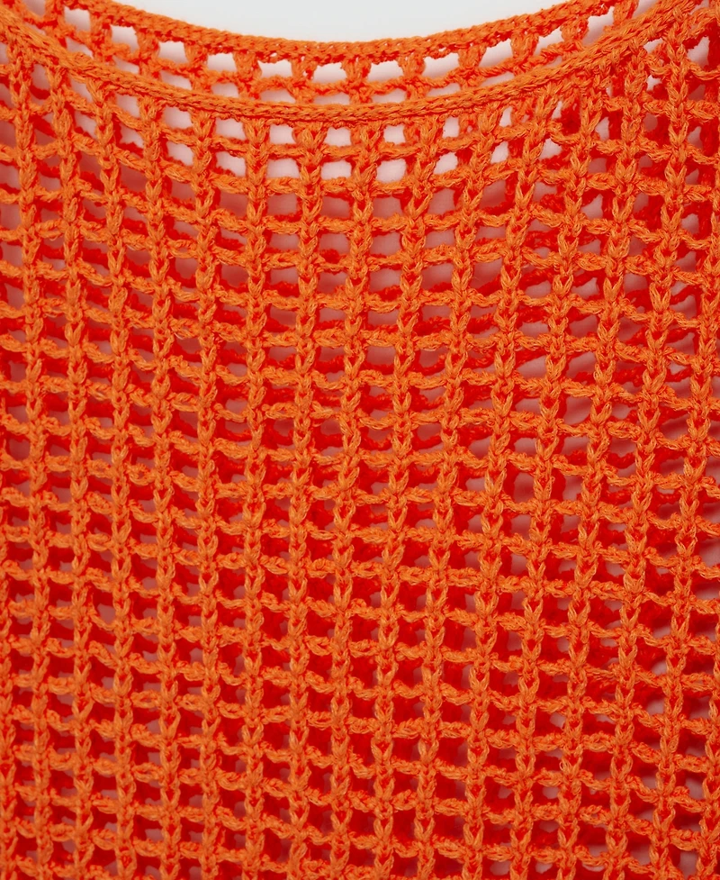 Mango Women's Openwork Knit Sweater