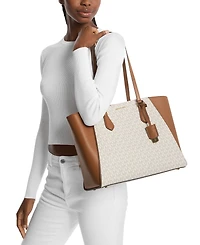 Michael Kors Taryn Logo Large Top Zip Tote