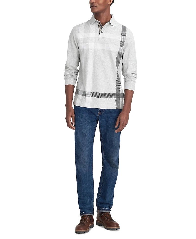 Barbour Men's Blaine Tailored-Fit Tartan Long-Sleeve Polo Shirt