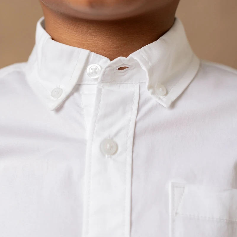 Hope & Henry Boys Poplin Button Down Shirt