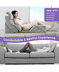 Sugift 7 Pieces Bed Wedge Pillow Set with Memory Foam and Washable Cover