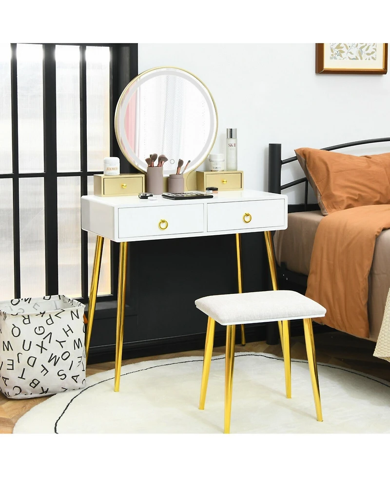 Sugift Vanity Table Set with Mirror