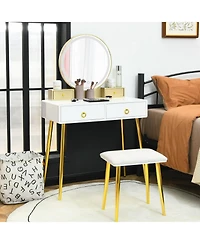 Sugift Vanity Table Set with Mirror
