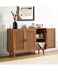 Hulala Home Gius Contemporary Accent Cabine with Beech Wood Doors