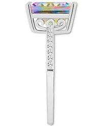 Mystic Topaz (4-1/4 ct. t.w.) & Diamond (1/10 Emerald-Cut Statement Ring Sterling Silver (Also Pink Topaz)