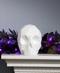 National Tree Company White Origami Skull Decoration, 6 Inches