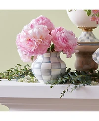 Mackenzie- Childs Sterling Check Enamel Vase