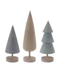 Slickblue Modern Tabletop Pine Trees: Set of 6 Contemporary Decor Accents