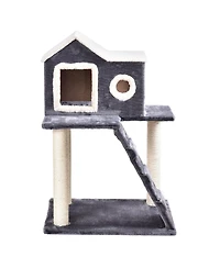 Sugift 36 Inch Tower Condo Scratching Posts Ladder Cat Tree
