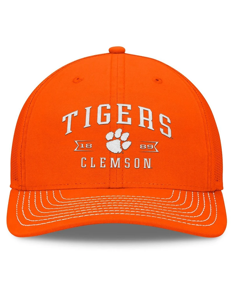 Top of the World Men's Orange Clemson Tigers Carson Trucker Adjustable Hat
