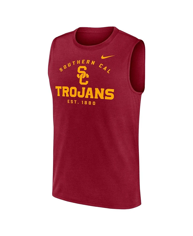 Nike Men's Cardinal Usc Trojans Primetime Legend Lock Up Performance Muscle Tank Top