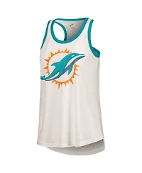G-iii 4Her by Carl Banks Women's White Miami Dolphins Tater Racerback Tank Top