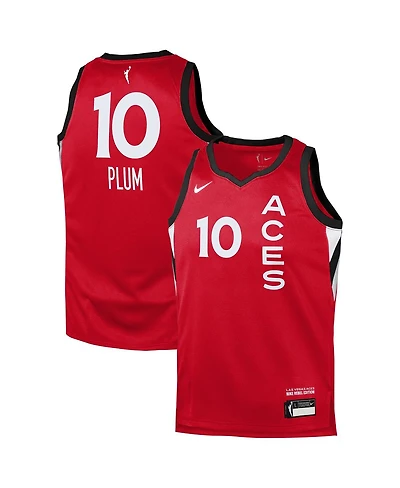 Nike Big Boys and Girls Kelsey Plum Red Las Vegas Aces Rebel Edition Player Jersey