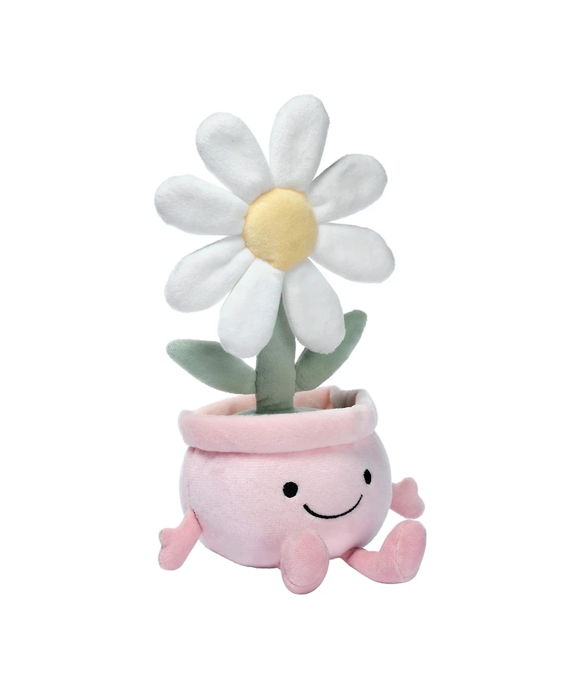 Lambs & Ivy Daisy Dreams Poseable Flower Pot Plush Stuffed Animal Toy - 11 Inch