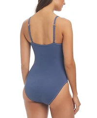Bleu by Rod Beattie Women's Belt-Detail One-Piece Swimsuit