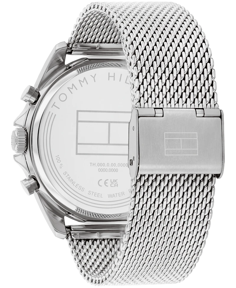 Tommy Hilfiger Men's Multifunction Silver Stainless Steel Watch 43.5mm