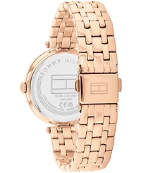 Tommy Hilfiger Women's Quartz Rose Gold Ionic Plated Steel Watch 34mm