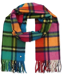 kate spade new york Plaid Mix Multi Yarn Dye Wool Scarf