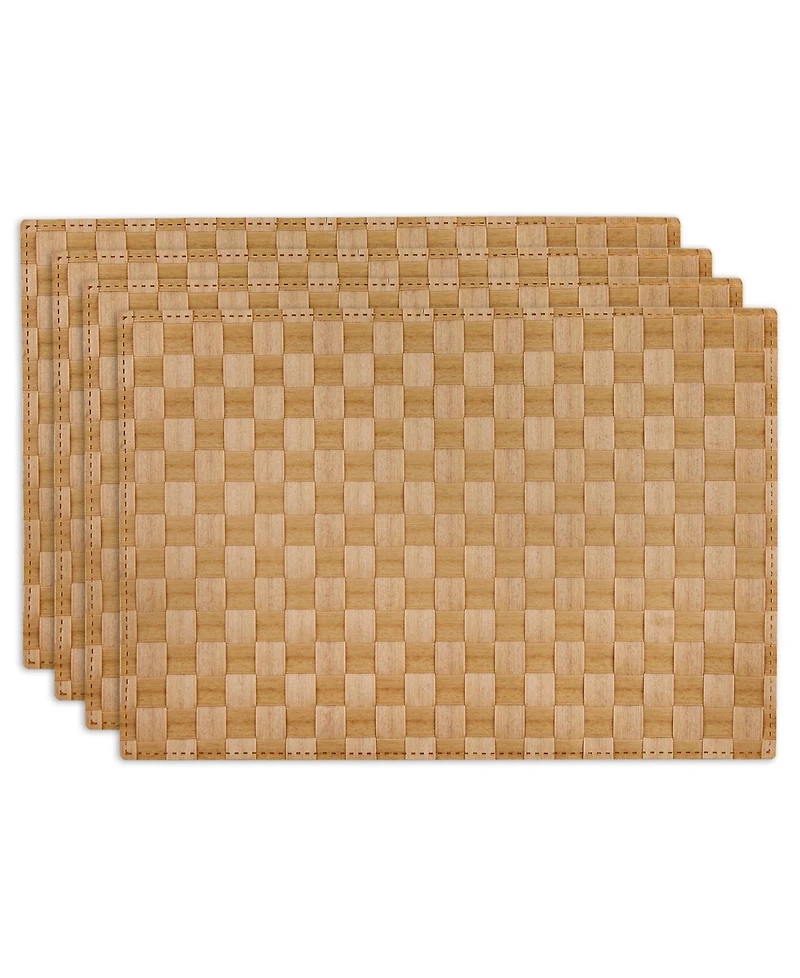 Design Imports Basketweave Woven Placemat Set of 4