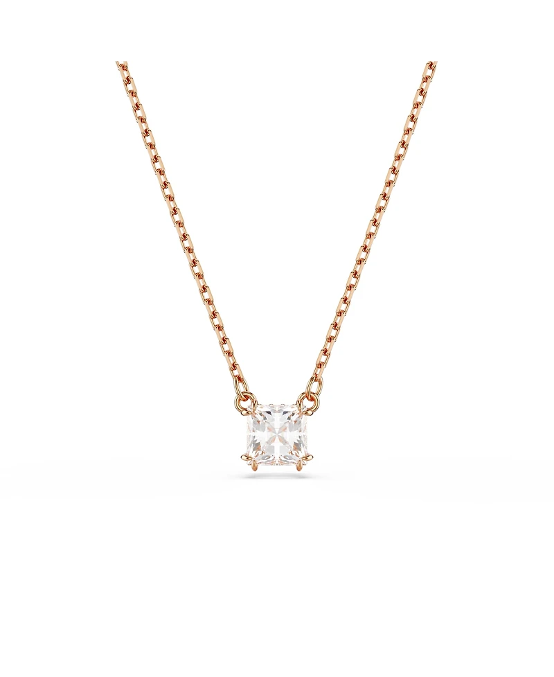 Swarovski Stilla Pendant Square Cut, White, Necklace